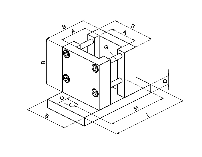 Flansch – Element FL, Maßzeichnung