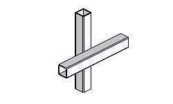 Kreuz – Element KR, Einbaubeispiel am Vierkantrohr