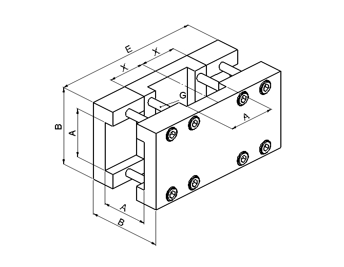 Kreuz – Knoten KK, Maßzeichnung