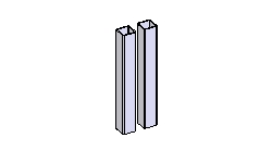 Universal – Element UN, Einbaubeispiel am Vierkantrohr
